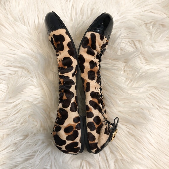Tory Burch leopard fur ballet flats - Picture 3 of 8